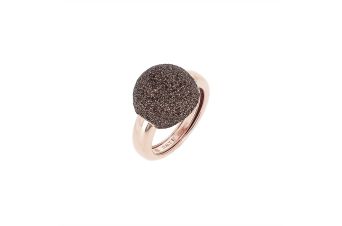 Anel Rose Pó Diamante Castanho