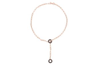 Colar Semi-Rígido Rose e Pó Diamante