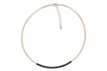 Colar Semirrígido Pó Diamante Castanho