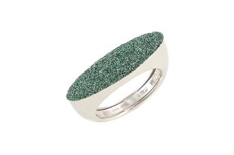 Anel  Pevide Pó Diamante Verde