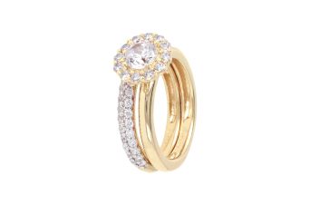 Anel Dourado Duplo