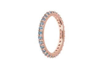 Alianca Rose e Pedras Light Blue