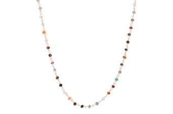 Colar Pedras Multicor Rose