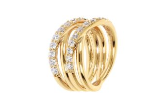 Anel Cruzado Dourado